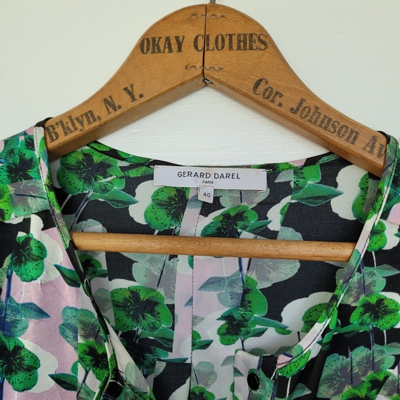 Gerard Darel Silk Floral Blouse Size 40 (US 8) - Picture 3 of 9